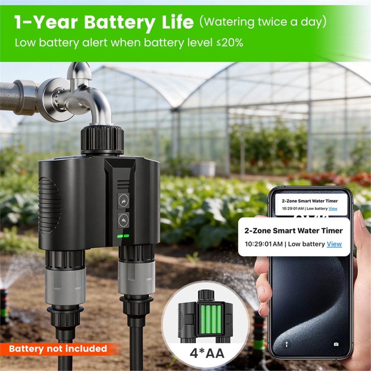 Smart Garden Sprinkler - Y17A 1 Set WiFi Water Timer