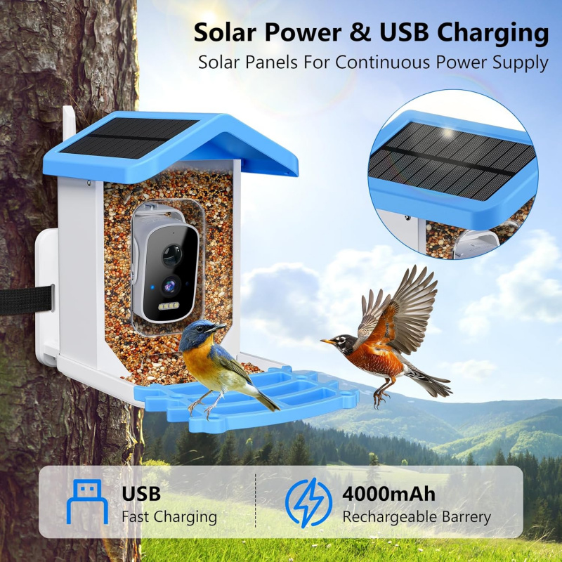 Smart Garden Outdoor - WiFi Smart Bird Feeder with Camera