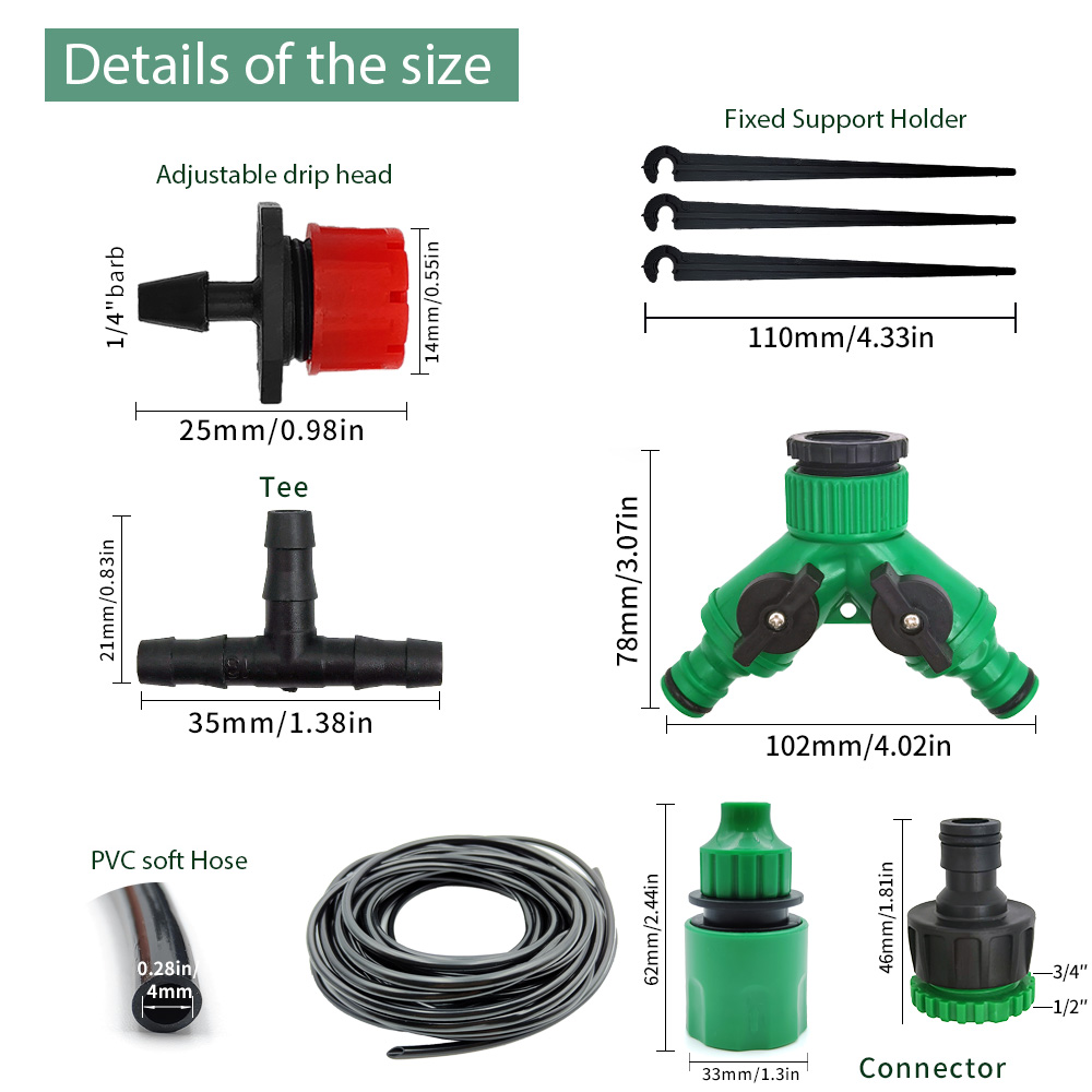 Greenhouse 15M-30M DIY Drip Ir - Smart Garden Sprinkler 评论和价格