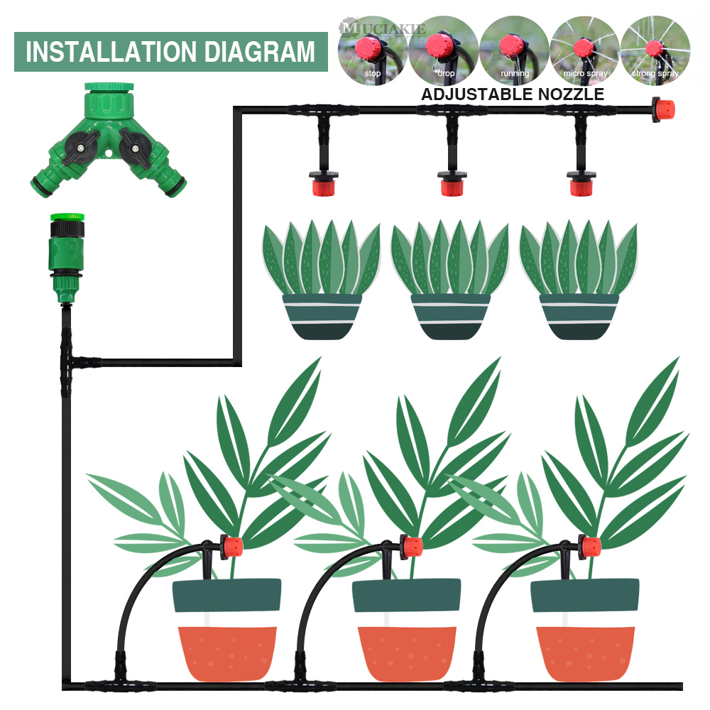50-5M 1/4'' Hose Adjustable Dr - Smart Garden Sprinkler 评论和价格