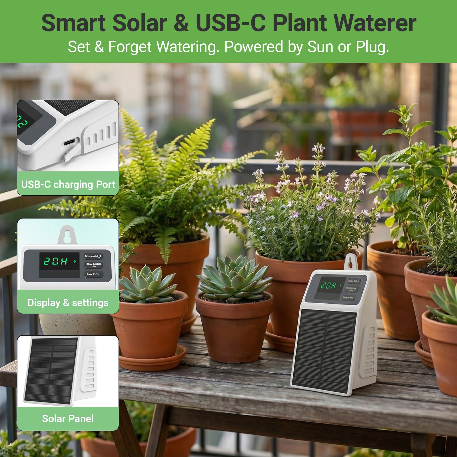 Upgraded Solar Drip Irrigation - Smart Garden Sprinkler 评论和价格