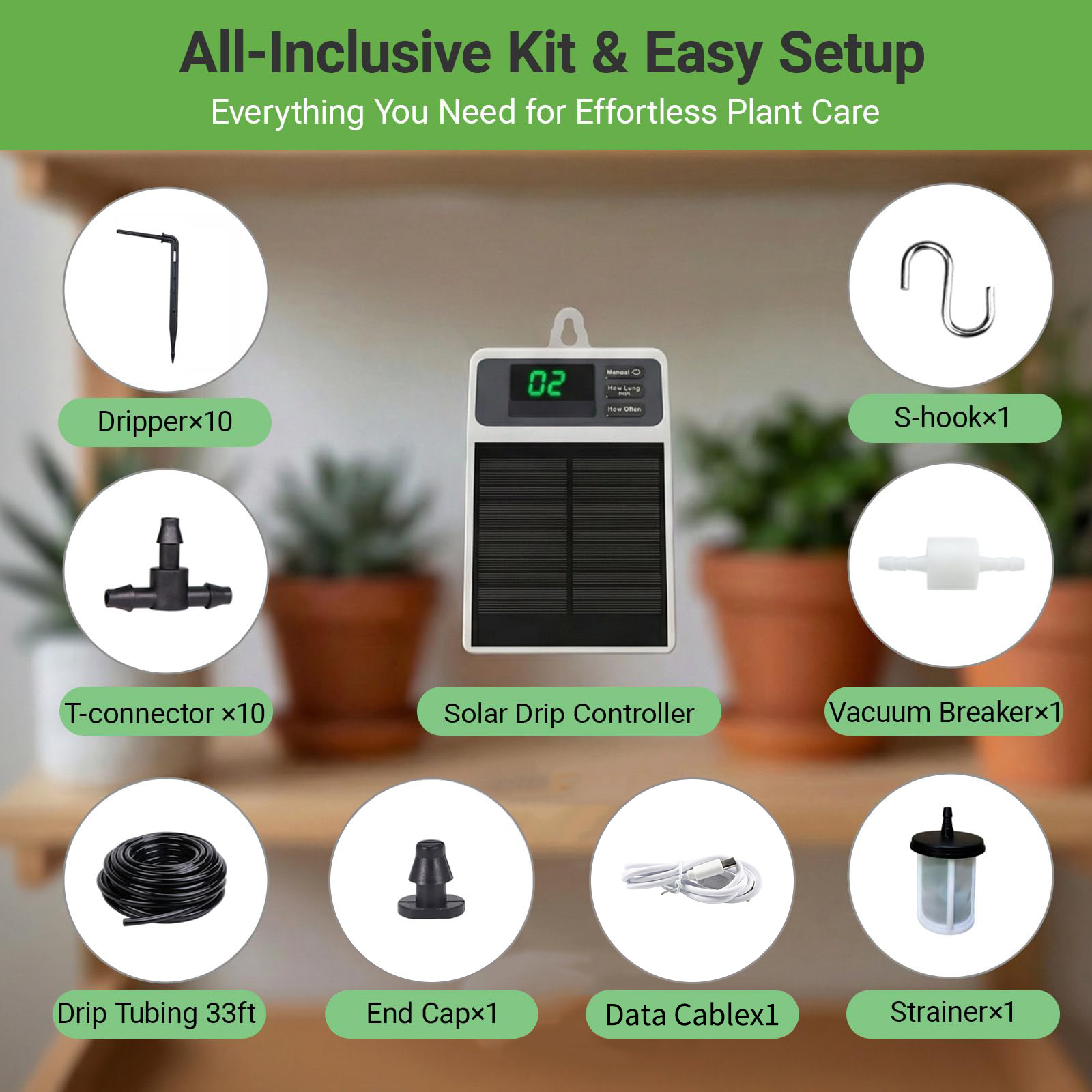 Upgraded Solar Drip Irrigation - Smart Garden Sprinkler 评论和价格