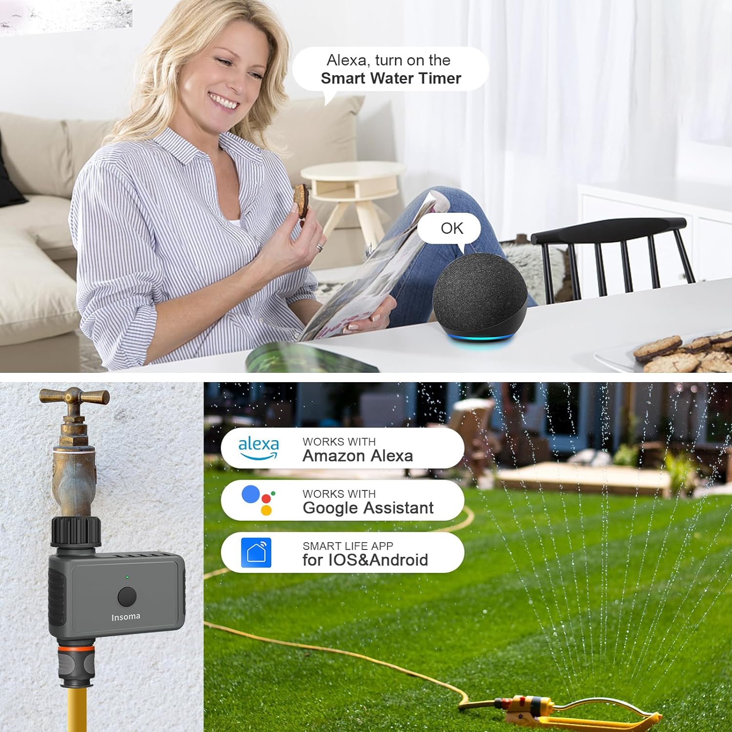 Insoma Wifi Automatic Sprinkle - Smart Garden Keeper 评论和价格
