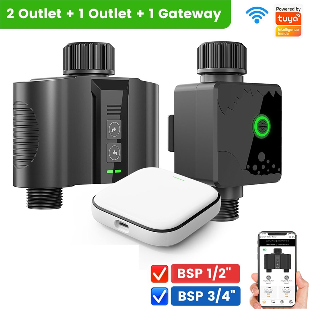 Y17A 1 Set WiFi Water Timer fo - Smart Garden Sprinkler 评论和价格