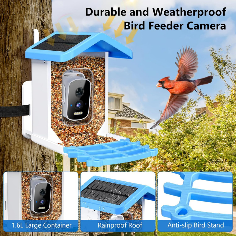 WiFi Smart Bird Feeder with Ca - Smart Garden Outdoor 评论和价格