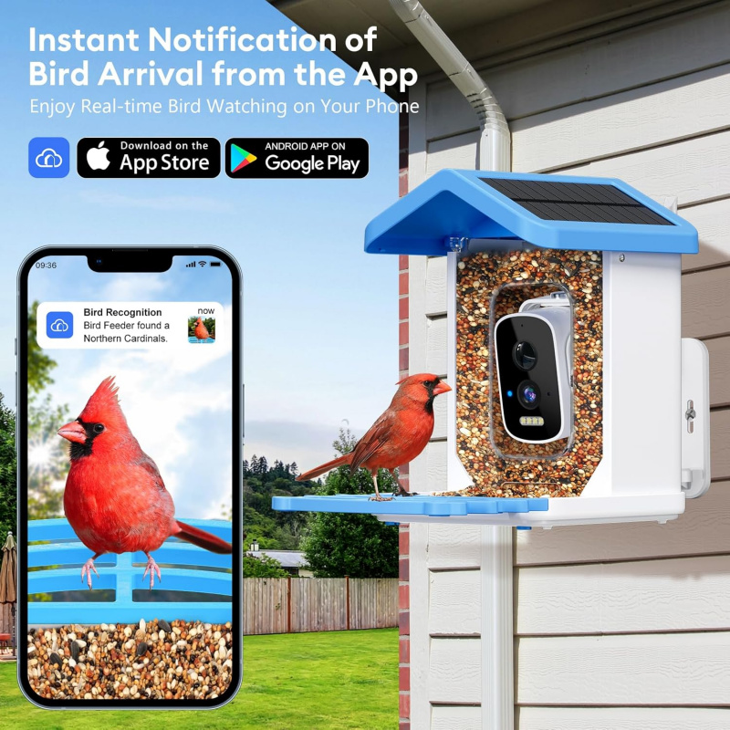 WiFi Smart Bird Feeder with Ca - Smart Garden Outdoor 评论和价格