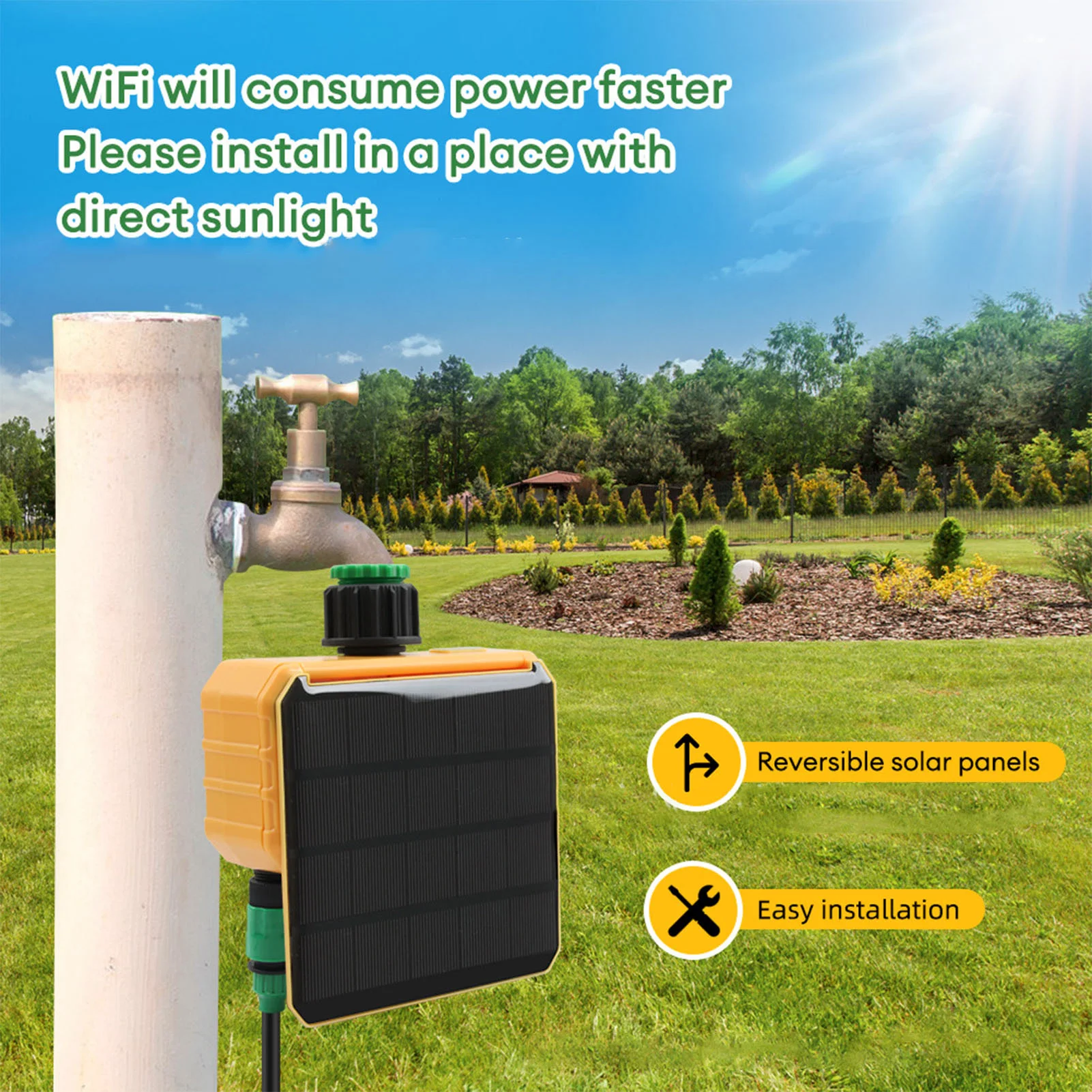 Solar WiFi Smart Irrigation Ti - Smart Garden Sprinkler 评论和价格