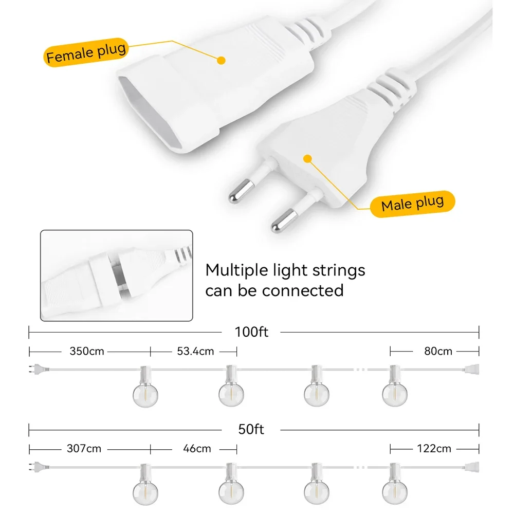 30M 15M Fairy String Light G40 - Smart Garden Hub 评论和价格