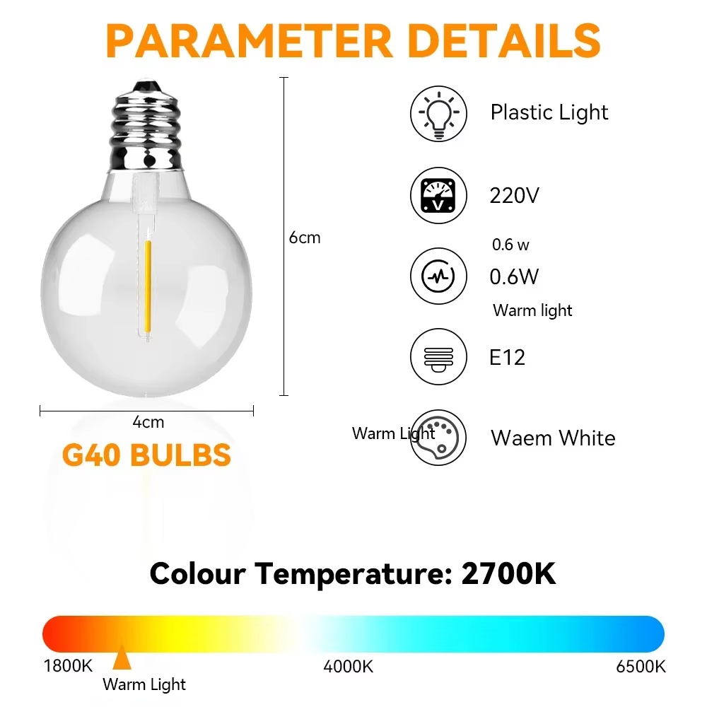 30M 15M Fairy String Light G40 - Smart Garden Hub 评论和价格