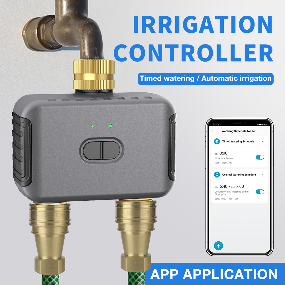 Tuya 2 Zone Watering Timer Gar - Smart Garden Sprinkler 评论和价格