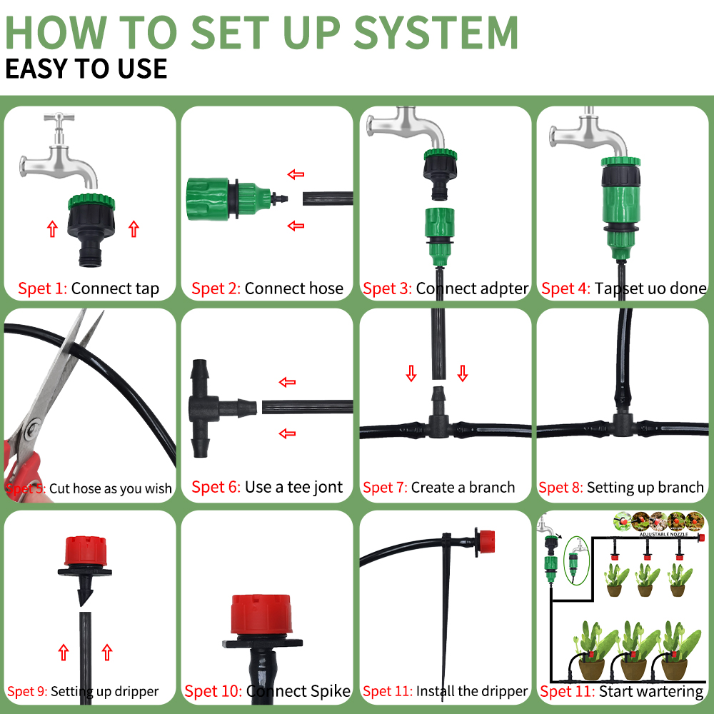 Micro Drip Irrigation System P - Smart Garden Sprinkler 评论和价格